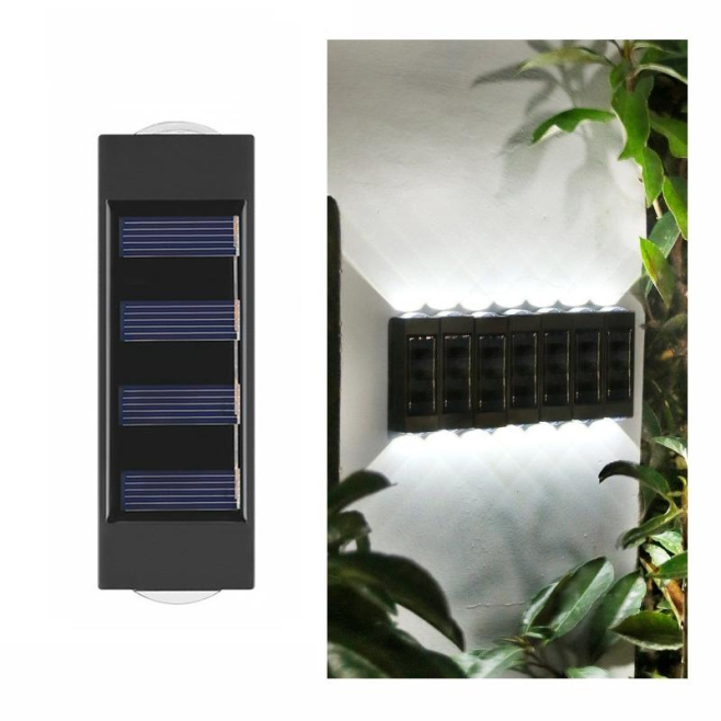 Lampe Murale Solaire Extérieure Étanche IP65 À Éclairage Haut Et Bas Avec Détecteur Crépusculaire Pour Jardinത്ഥ - www.yonis-...