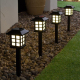 4 Lampes Solaires LED De Jardin À Piquet Lumière Colorée IP65 Recharge Solaire Et Allumage Automatique - www.yonis-shop.com