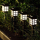 4 Lampes Solaires LED De Jardin À Piquet Lumière Colorée IP65 Recharge Solaire Et Allumage Automatique - www.yonis-shop.com