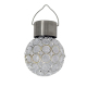 Lot De 2 Lampes Solaires Suspendues Boule Ajourée Pour Jardin Lumière Blanche Autonomie De 6 À 8 Heures - www.yonis-shop.com