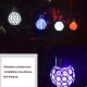 Lot De 2 Lampes Solaires Suspendues Boule Ajourée Pour Jardin Lumière Blanche Autonomie De 6 À 8 Heures - www.yonis-shop.com