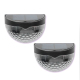 Lampe Murale Solaire LED Extérieure Pour Clôture Jardin 2 Pièces Avec Capteur De Lumière Autonomie De Plus De 10 Heures IP44 ...