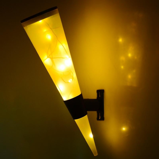 Lampe Solaire Extérieure De Jardin À Poser Ou Fixer Au Mur LED Bicolore IP65 Autonomie 10 À 12 Heures - www.yonis-shop.com