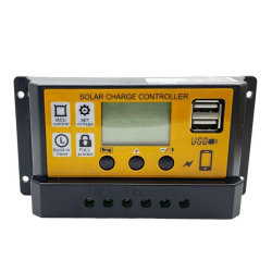 Régulateur Solaire 20A 12V 24V Avec Écran LCD USB 5V 3A Charge PWM En 3 Étapes Contrôle Lumière Et Temps