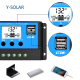 Contrôleur De Charge Solaire 12/24 V 10 À 60 A Avec Écran LCD Double USB 5 V 3 A Pour Éclairage Solaire - www.yonis-shop.com