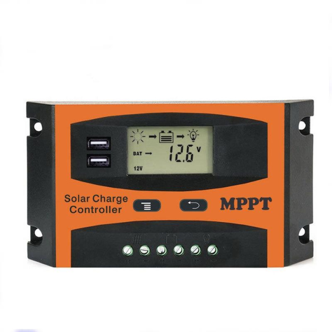 Régulateur De Charge Solaire MPPT 12V/24V Avec Identification Automatique Double USB Écran LCD Et Protections - www.yonis-sho...