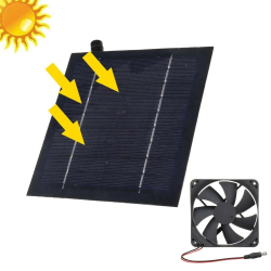Extracteur D’Air Solaire 20 W Pour Cuisine Et Serre Avec Panneau Monocristallin IP65 Silencieux Sous 36 dB