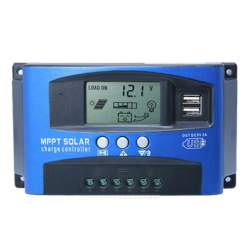 Contrôleur De Charge Solaire MPPT Pour Batterie 12/24 V 30 À 100 A Avec Écran LCD Et Deux Ports USB