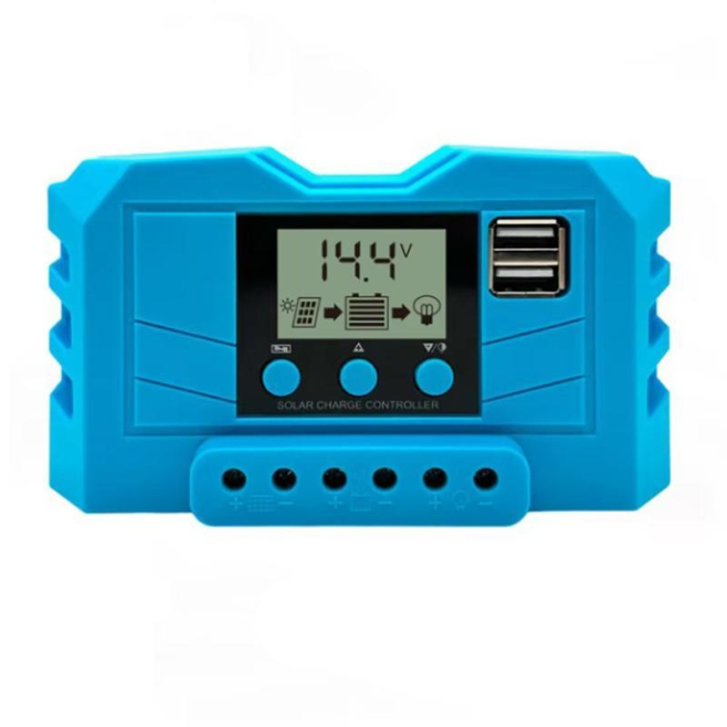 Contrôleur De Charge Solaire PWM 10A 12V 24V Avec Écran LCD Pour Batteries Plomb Lithium Ion Et LiFePO4 Double USB - www.yoni...