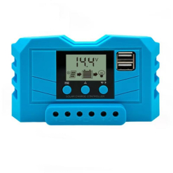 Régulateur De Charge Solaire PWM 30A 12V 24V Avec Écran LCD Batteries Plomb Lithium Et LiFePO4 Double USB