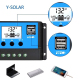 Contrôleur De Charge Solaire 12/24 V 10 À 60 A Pour Systèmes Solaires Avec Double USB 5 V/3 A Et Écran LCD - www.yonis-shop.com