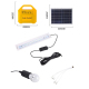 Kit D’Éclairage Solaire LED 10 W Rechargeable Avec Batterie 12 V 7 Ah Deux Lampes Et Charge USB - www.yonis-shop.com