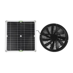 Ventilateur Solaire Pour Serres Cuisines Et Poulaillers Avec Panneau Monocristallin 15 W IP65
