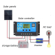 Contrôleur De Charge Et Décharge Solaire 12/24V 20A Pour Batterie Avec Écran LED Et Double USB - www.yonis-shop.com