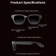 Lunettes Connectées IA Pour Photos Vidéos Et Appels Avec Caméra 13 MP Vidéo 1080p Double Haut-Parleur Et WiFi 6 - www.yonis-s...