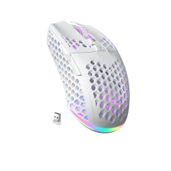 Souris Gaming Sans Fil RGB Tri-Mode Ergonomique 8000 DPI Perforée Avec Batterie 600 mAh