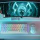 Souris Gaming Sans Fil RGB Tri-Mode Ergonomique 8000 DPI Perforée Avec Batterie 600 mAh - www.yonis-shop.com