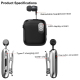 Oreillette Bluetooth À Pince Pour Appels Réduction De Bruit ENC Écran LED Câble Rétractable 32 Cm Autonomie 90 Heures - www.y...