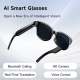 Lunettes Intelligentes Connectées Avec Caméra 8 MP Photos Vidéos Appels Bluetooth Assistant Vocal IA Et Traduction - www.yoni...