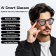 Lunettes Intelligentes Connectées Avec Caméra 8 MP Photos Vidéos Appels Bluetooth Assistant Vocal IA Et Traduction - www.yoni...