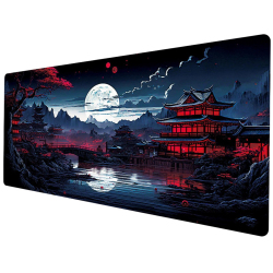 Tapis De Souris Étendu Pour Bureau Et Gaming 30 x 60 cm Surface Tissée Antidérapante Résistante Aux Taches Bords Surjetés