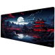 Tapis De Souris Étendu Gaming Et Bureau 40 X 90 Cm Antidérapant Résistant Aux Taches Motif Paysage Ancien