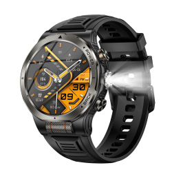 Montre Connectée Sport Avec Lampe Torche Écran AMOLED 1,43 Pouce Appels Bluetooth Suivi Santé Autonomie 25 À 35 Jours