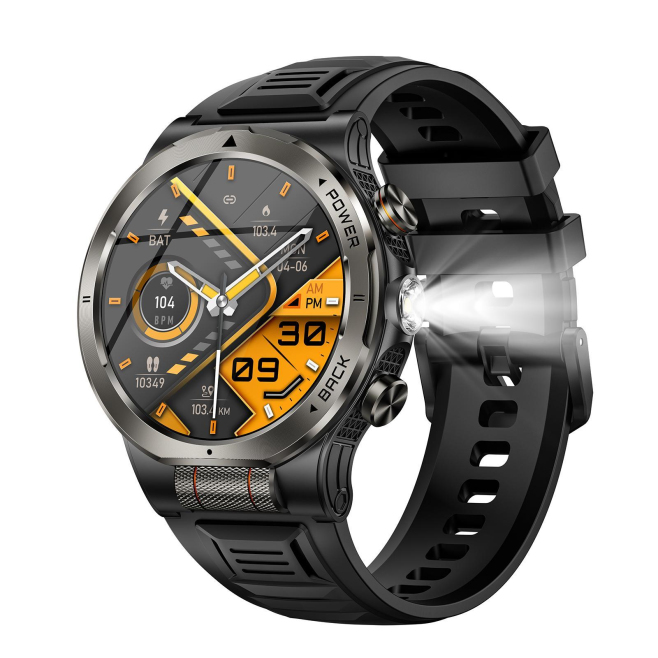 Montre Connectée Sport Avec Lampe Torche Écran AMOLED 1,43 Pouce Appels Bluetooth Suivi Santé Autonomie 25 À 35 Jours - www.y...