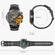 Montre Connectée Sport Avec Lampe Torche Écran AMOLED 1,43 Pouce Appels Bluetooth Suivi Santé Autonomie 25 À 35 Jours - www.y...