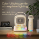 Enceinte Karaoké Bluetooth Portable Avec Microphone Sans Fil Clavier Piano Et Éclairage Multicolore - www.yonis-shop.com