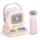 Enceinte Karaoké Bluetooth Portable Avec Microphone Sans Fil Clavier Piano Et Éclairage Multicolore - www.yonis-shop.com