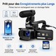 Caméscope Vidéo 6K 64 MP Avec Zoom Numérique 18x Écran Tactile 4 Pouces Microphone Et Lumière LED - www.yonis-shop.com