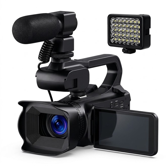Caméscope Numérique 6K Pour Vidéo Et Photo 64 MP Zoom Numérique 18X Écran Tactile 4 Pouces Microphone WiFi - www.yonis-shop.com