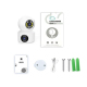 Caméra De Surveillance Connectée À Rotation 360° Double Objectif 1080P Vision Nocturne Contrôle À Distance Blanche - www.yoni...