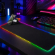Tapis De Souris Avec Station De Charge Sans Fil 3 En 1 15W RGB Pour Smartphone Air Pods Et Apple Watch 800 x 300 mm