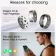 Bague Connectée Taille 9 Pour Suivi Cardiaque Et Du Sommeil Avec Contrôle Gestuel Étanchéité IP68 - www.yonis-shop.com
