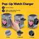 Station De Recharge Sans Fil 6 En 1 Pour Téléphone Montre Et Écouteurs Avec Enceinte Bluetooth Pixel Art RGB - www.yonis-shop...