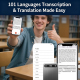 Enregistreur Vocal Intelligent Magnétique 64 Go Pour Réunions Et Appels Avec Transcription Traduction Et Résumé IA En 101 Lan...