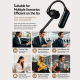 Oreillette Bluetooth À Crochet D’Oreille Pour Appels Avec Réduction De Bruit IA Micro Amovible Et Résistante À La Pluie - www...