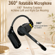 Oreillette Bluetooth À Crochet D’Oreille Pour Appels Avec Réduction De Bruit IA Micro Amovible Et Résistante À La Pluie - www...
