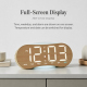 Horloge Numérique LED Courbée Murale Ou De Bureau Grand Affichage Heure Jour Date Température Veilleuse Dimmable - www.yonis-...