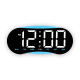 Horloge Numérique LED Courbée Murale Ou De Bureau Grand Affichage Heure Jour Date Température Veilleuse Dimmable - www.yonis-...
