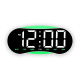 Horloge Numérique LED Courbée Murale Ou De Bureau Grand Affichage Heure Jour Date Température Veilleuse Dimmable - www.yonis-...