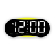 Horloge Numérique LED Courbée Murale Ou De Bureau Grand Affichage Heure Jour Date Température Veilleuse Dimmable - www.yonis-...