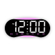 Horloge Numérique LED Courbée Murale Ou De Bureau Grand Affichage Heure Jour Date Température Veilleuse Dimmable - www.yonis-...