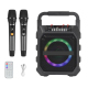 Enceinte Bluetooth Portable Avec 2 Microphones Sans Fil Rechargeables Éclairage RGB 25 W USB FM - www.yonis-shop.com