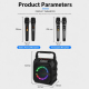 Enceinte Bluetooth Portable Avec 2 Microphones Sans Fil Rechargeables Éclairage RGB 25 W USB FM - www.yonis-shop.com