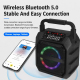 Enceinte Bluetooth Portable Avec 2 Microphones Sans Fil Rechargeables Éclairage RGB 25 W USB FM - www.yonis-shop.com