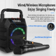Enceinte Bluetooth Portable Avec 2 Microphones Sans Fil Rechargeables Éclairage RGB 25 W USB FM - www.yonis-shop.com