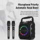 Enceinte Bluetooth Portable Avec 2 Microphones Sans Fil Rechargeables Éclairage RGB 25 W USB FM - www.yonis-shop.com